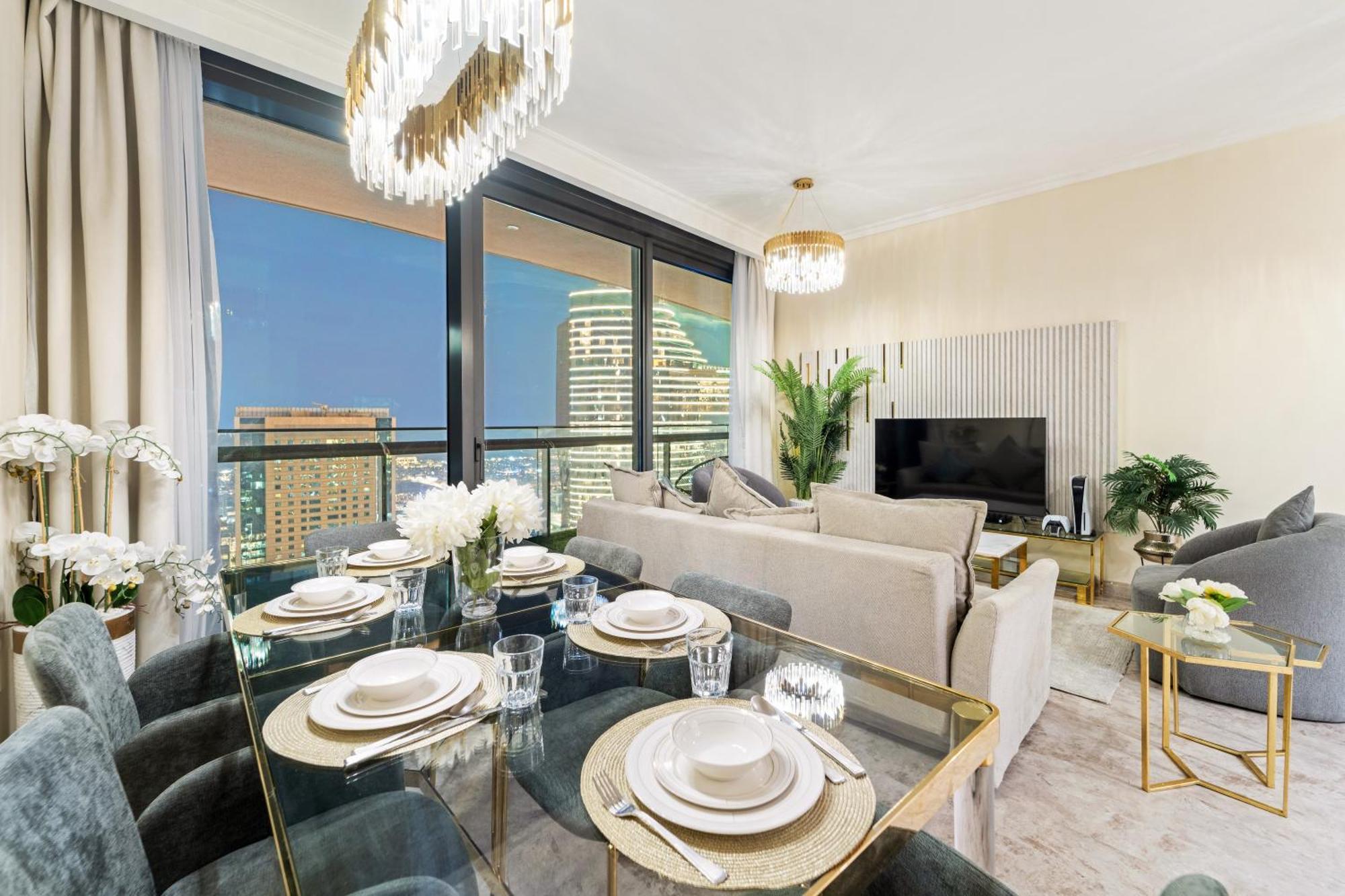 First Class 2Br With Full Dubai Skyline & Sea View Exterior foto