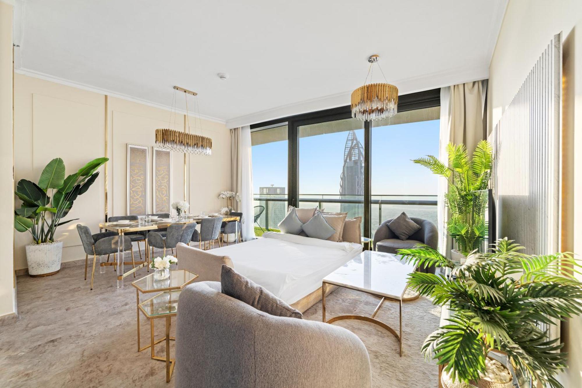 First Class 2Br With Full Dubai Skyline & Sea View Exterior foto