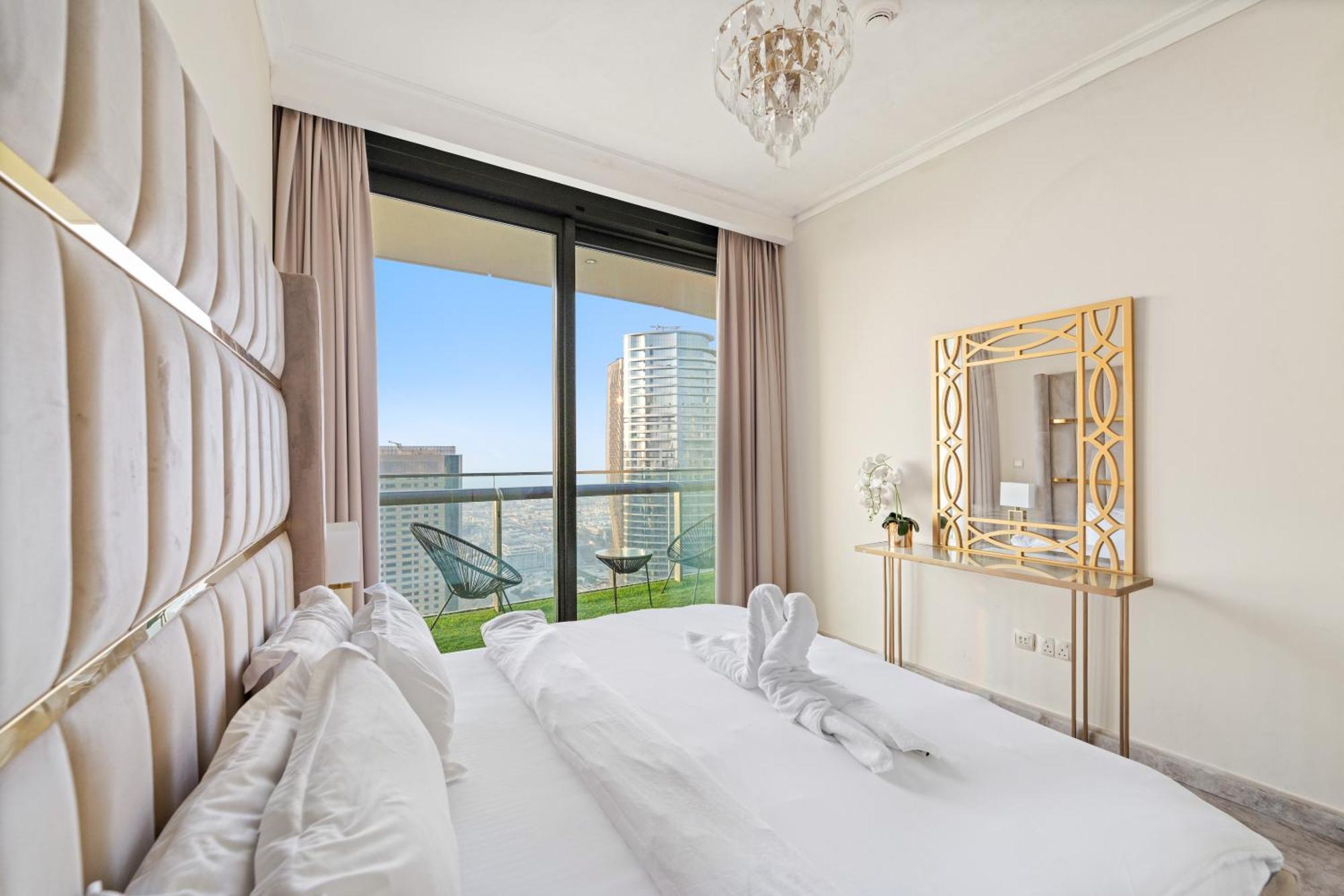 First Class 2Br With Full Dubai Skyline & Sea View Exterior foto
